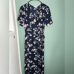 Sienna Sky Navy Floral Wrap Dress